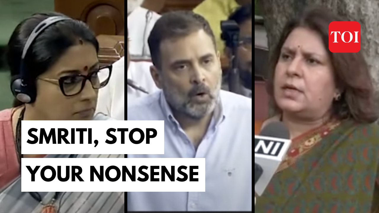rahul gandhi flying kiss: This is not a TV channel, stop useless acting and false anger: Supriya Shrinate to Smriti Irani | TOI Original